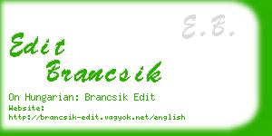 edit brancsik business card